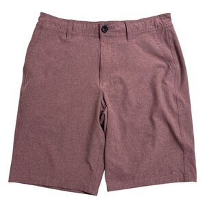 O'Neill Men's Hybrid Stretch Shorts Size 31 Waist Button Closure Heather Pink